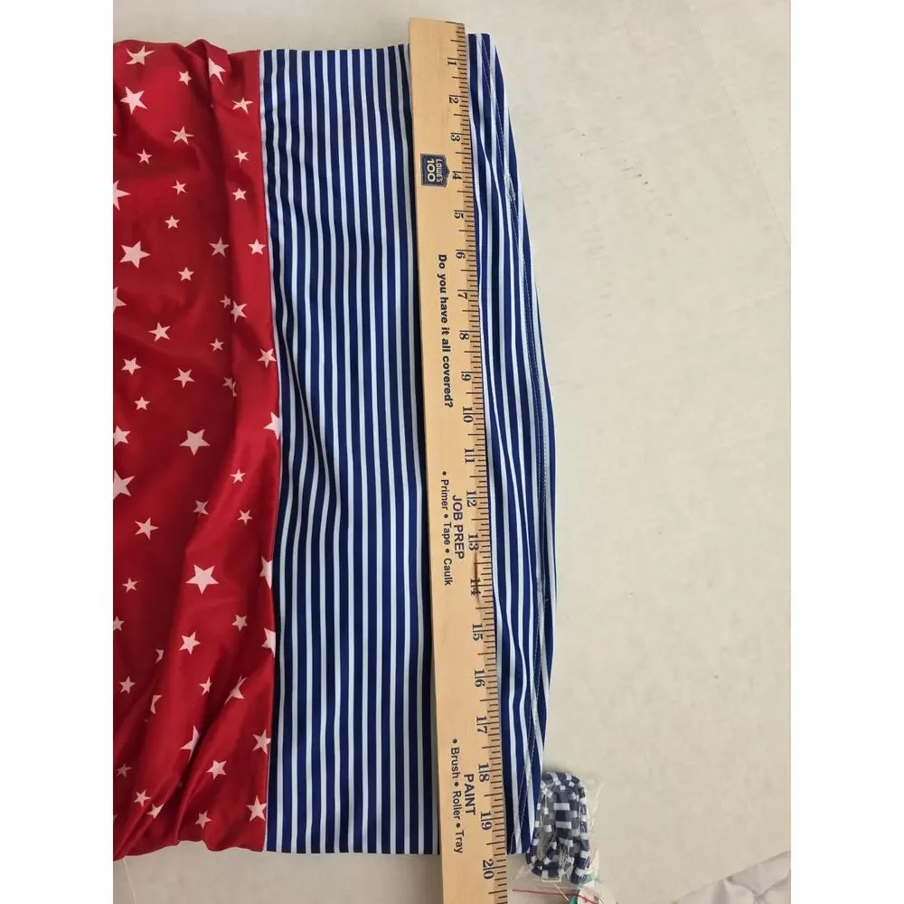 Outdoor Oasis Women's Stars & Stripes One Piece‎ Swimsuit Size 3XL NWT Red Blue